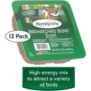 Morning Song Birdwatchers' Blend Suet Wild Bird Food, 12 count