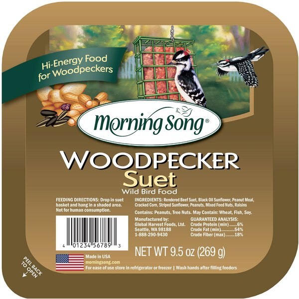MORNING SONG Woodpecker Suet Wild Bird Food, 12 count - Chewy.com