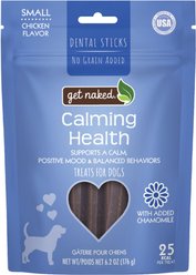 Get Naked Calming Health Dental Sticks Chicken Flavor Grain-Free Small Dog Treats, 6.2-oz bag