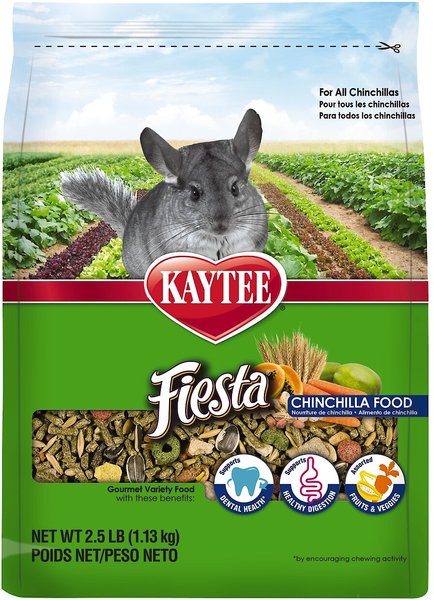 Kaytee Fiesta Gourmet Variety Diet Chinchilla Food, 2.5-lb bag slide 1 of 9