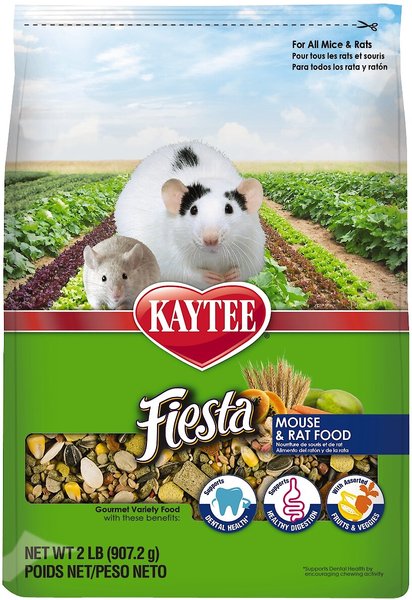 Kaytee Fiesta Gourmet Variety Diet Mouse & Rat Food, 2-lb bag slide 1 of 7
