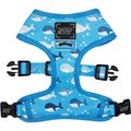 Sassy Woof Reversible Dog Harness, Might as Whale, Blue, X-Small