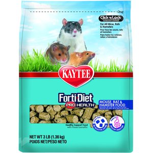 Kaytee Forti-Diet Pro Health Dental Health Mouse, Rat & Hamster Food, 3-lb bag