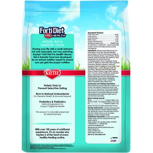 Kaytee Forti-Diet Pro Health Dental Health Mouse, Rat & Hamster Food, 3-lb bag