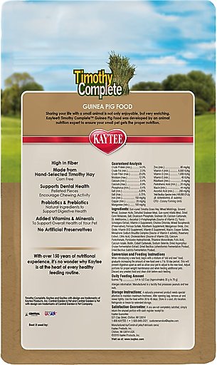 Kaytee Timothy Complete Guinea Pig Food, 5-lb bag