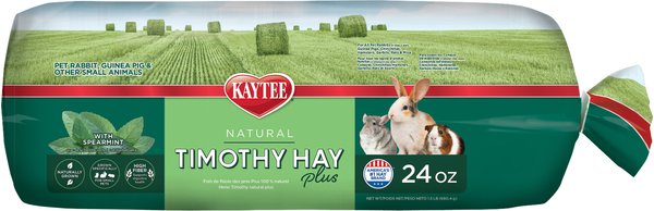 KAYTEE Timothy Hay Plus Mint Small Animal Food 24 oz bag Chewy