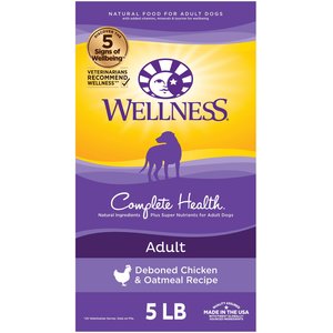 Wellness Complete Health Adult Deboned Chicken & Oatmeal Recipe Dry Dog Food, 5-lb bag