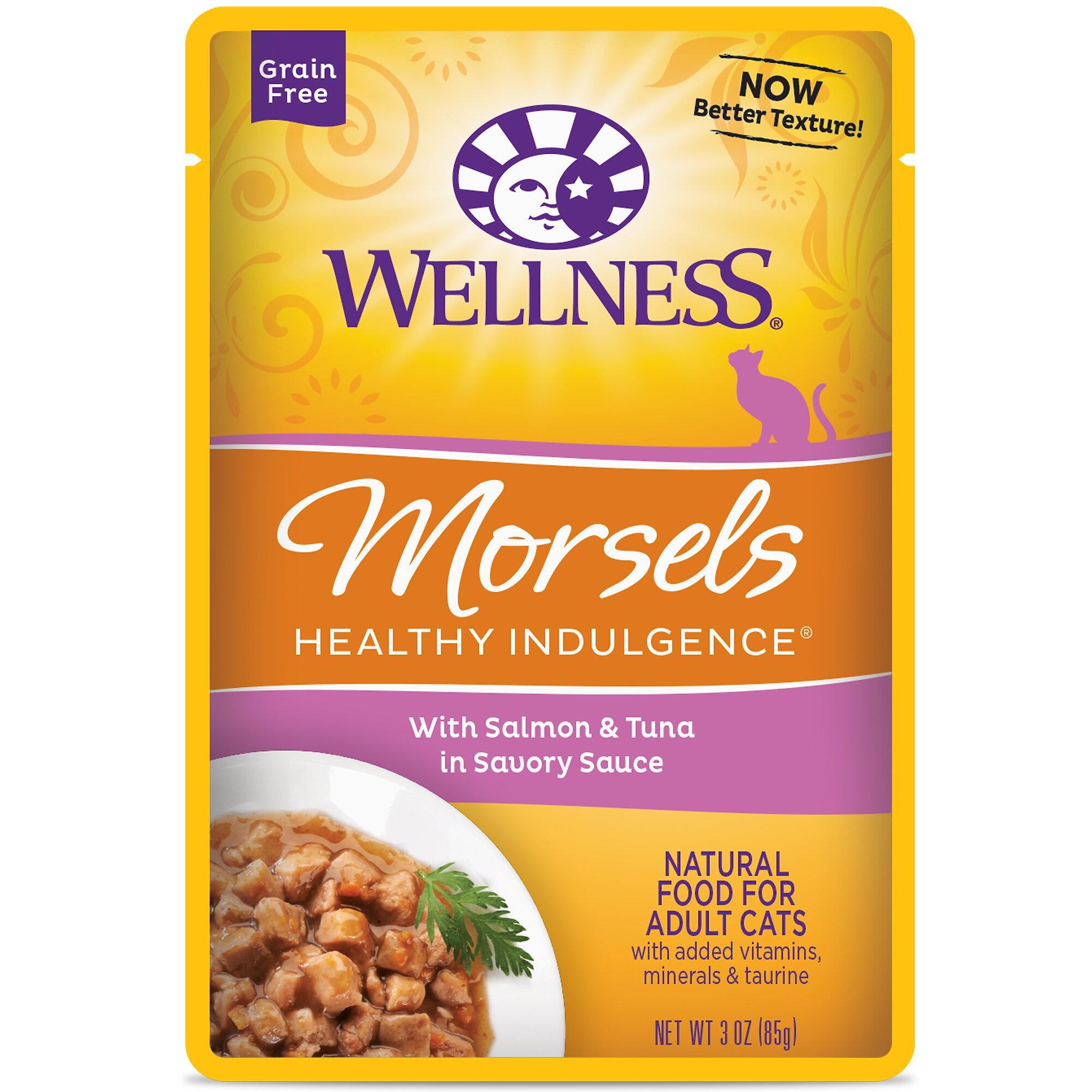 How much salt in milligrams is in Wellness wet cat food Chewy