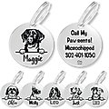 PawFurEver Dog Breed Stainless Steel Personalized Dog ID Tag, Labrador Retriever, Silver