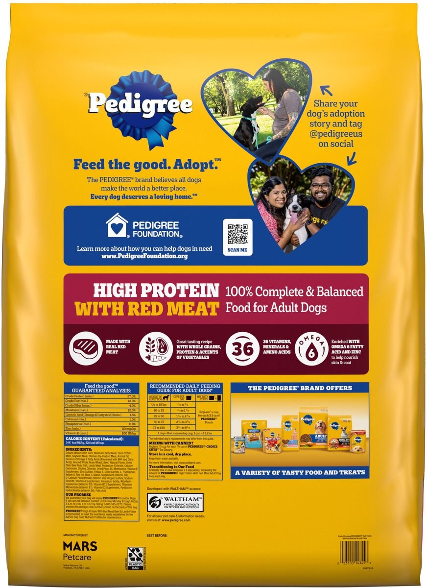 Pedigree high protein dog food outlet review