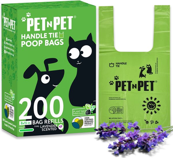 PET N PET Tie Handle Dog Poop Bags 200 count Chewy