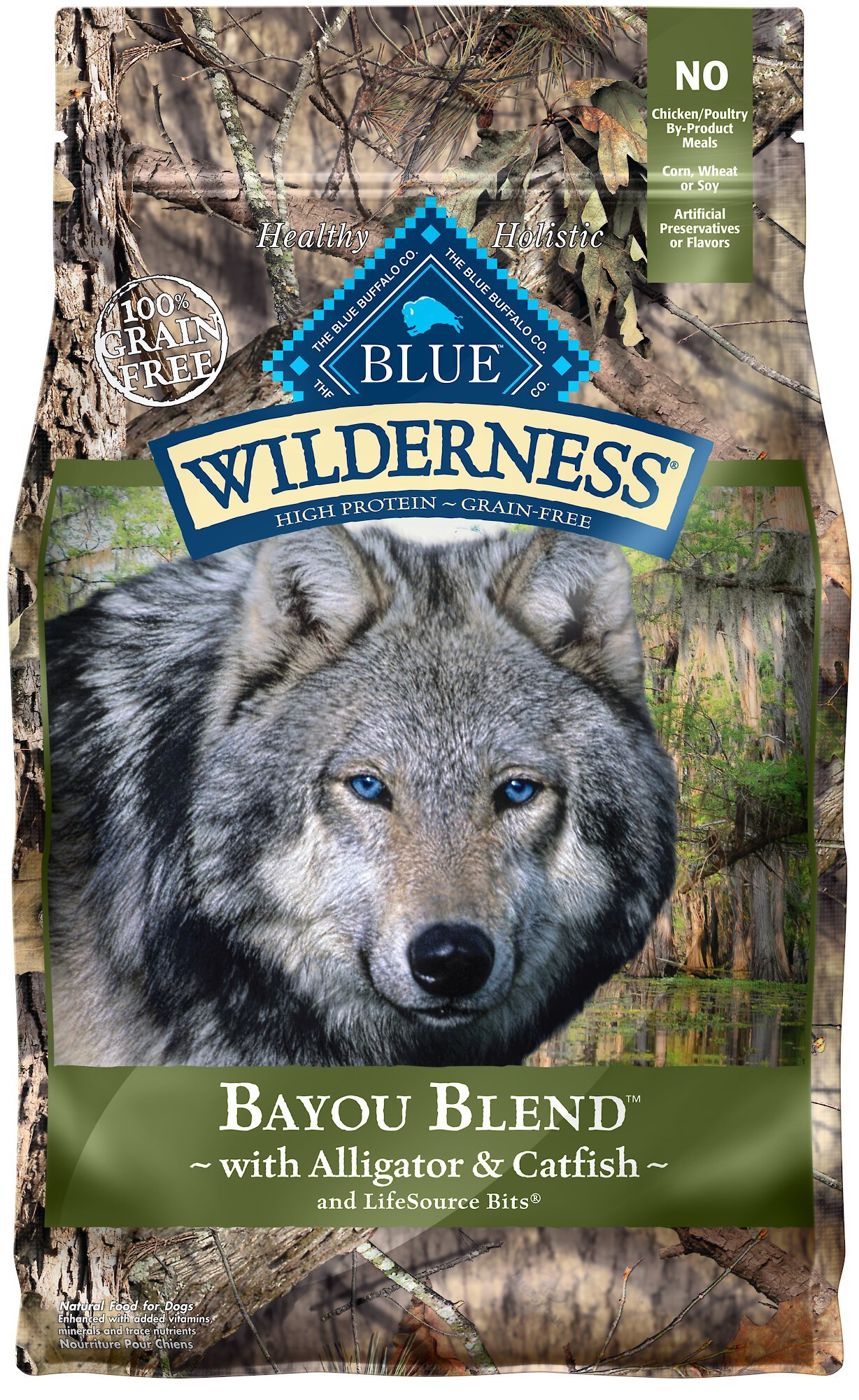 BLUE BUFFALO Wilderness Bayou Blend with Alligator Catfish Grain