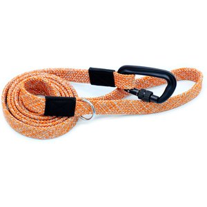 Euro-Dog Adventure Style Flat Weave Mountain Climbing Rope Dog Leash, 6-ft  long