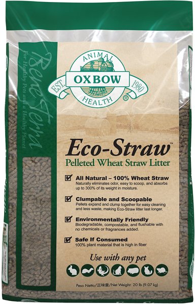Oxbow Eco-Straw Pelleted Wheat Straw Small Animal Litter, 20-lb bag slide 1 of 5