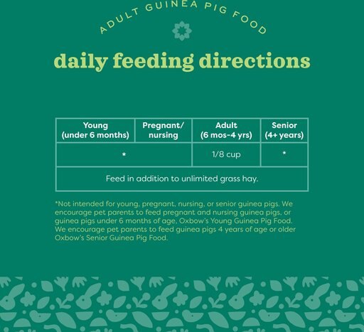 Oxbow Essentials Cavy Cuisine Adult Guinea Pig Food, 25-lb bag