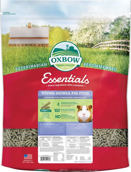 Oxbow Essentials Young Guinea Pig Food All Natural Guinea Pig Pellets, 25-lb bag slide 1 of 9