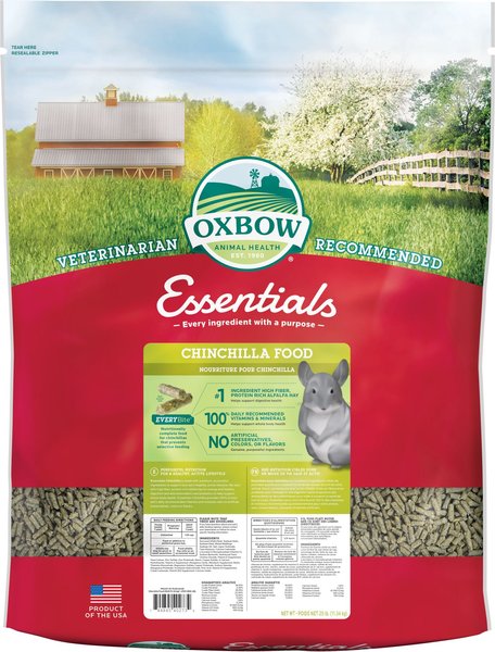 Oxbow Essentials Chinchilla Food All Natural Chinchilla Food, 25-lb bag slide 1 of 9