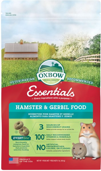 Oxbow Essentials Healthy Handfuls Gerbil & Hamster Food, 1-lb bag slide 1 of 9