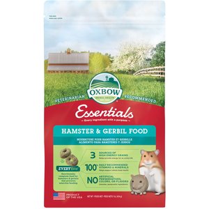 Oxbow Essentials Hamster Food & Gerbil Food All Natural Hamster & Gerbil Food, 1-lb bag