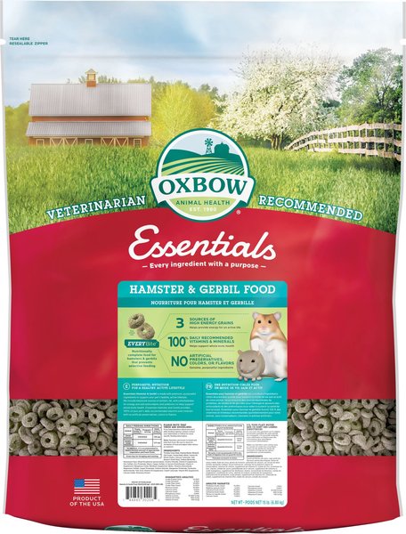Oxbow Essentials Hamster Food & Gerbil Food All Natural Hamster & Gerbil Food, 15-lb bag slide 1 of 9