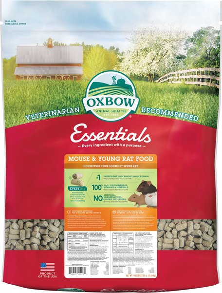 Oxbow Essentials Mouse & Young Rat Food All Natural Mouse & Young Rat Food, 25lb.  slide 1 of 9
