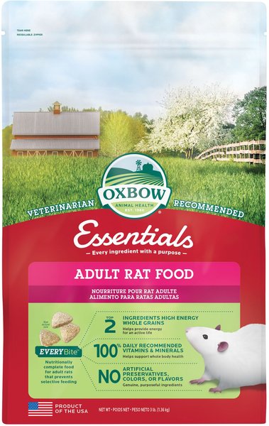 Oxbow Essentials Adult Rat Food All Natural Adult Rat Food  3-lb bag slide 1 of 9
