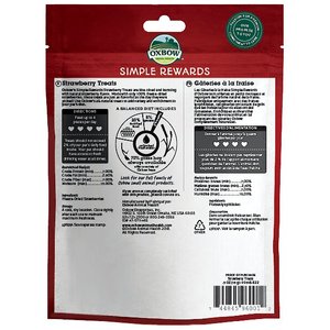 Oxbow Simple Rewards Freeze-Dried Strawberry Small Animal Treats, .5-oz bag