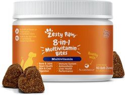 Zesty Paws 8-in-1 Peanut Butter Flavored Soft Chews Multivitamin for Dogs, 50 count