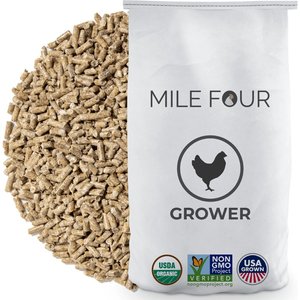 Mile Four Grower Organic 18% Protein Pellet Chicken & Duck Feed, 23-lb bag