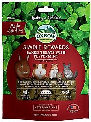 Oxbow Simple Rewards Oven Baked with Peppermint Small Animal Treats, 3-oz bag