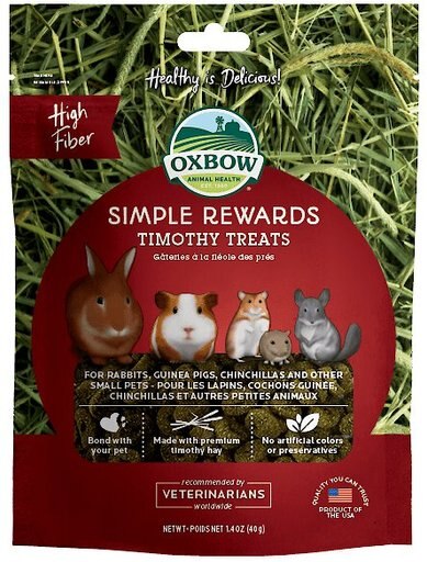 Oxbow Simple Rewards Timothy Small Animal Treats, 1.4-oz bag