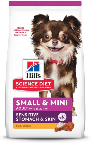 Hill's Science Diet Adult Sensitive Stomach & Skin Small & Mini Breed Chicken Recipe Dry Dog Food, 4-lb bag slide 1 of 12