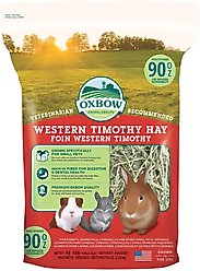 Oxbow Animal Health Western Timothy Hay All Natural Hay for Rabbits, Guinea Pigs, Chinchillas, Hamsters & Gerbils, 90-oz.