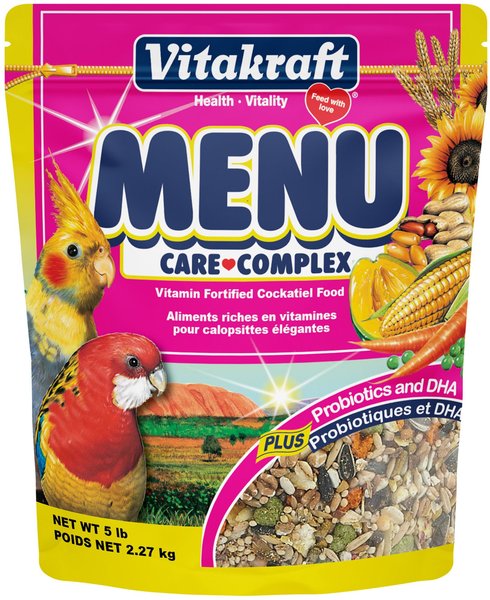 Vitakraft Menu Care Complex Cockatiel Food, 5-lb bag slide 1 of 7