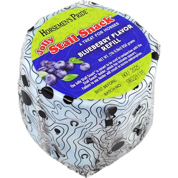 Horsemen's Pride Stall Snack Horse Treat Refill, Blueberry Flavor, 1.5-lb