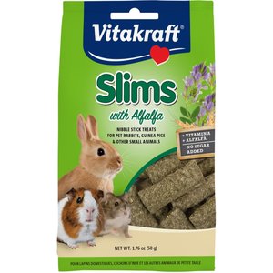 Vitakraft Slims Alfalfa Hay Crispy Nibble Stick Small Animal Treats, 1.76-oz bag