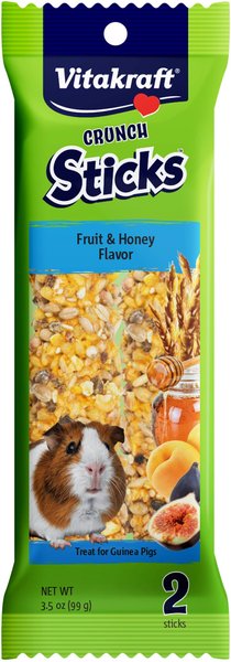 Vitakraft Crunch Sticks Fruit & Honey Chewable Guinea Pig Treats, 2-pack slide 1 of 7