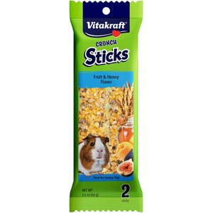 Vitakraft Crunch Sticks Fruit & Honey Chewable Guinea Pig Treats, 2-pack