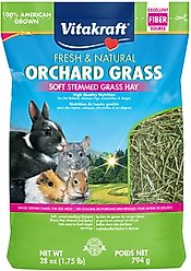 Vitakraft Orchard Grass Hay Rabbit, Guinea Pig, Chinchilla & Small Animal Food, 28-oz bag