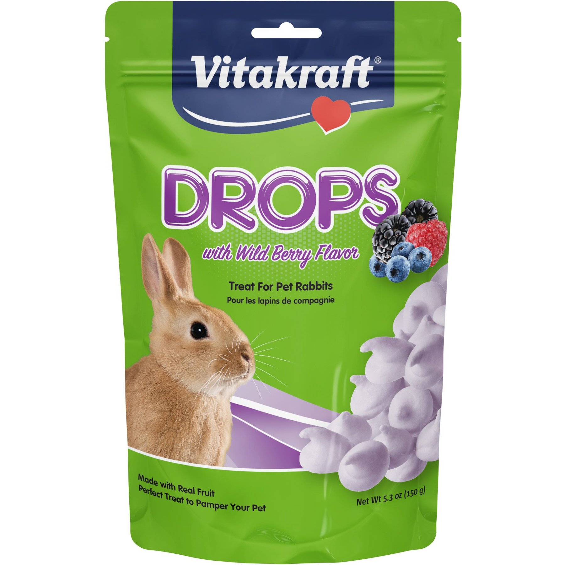 VITAKRAFT Crunch Sticks Wild Berry & Honey Rabbit Treat, 2-pack 