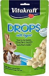 Vitakraft Drops with Yogurt Rabbit, Guinea Pig & Hamster Treats, 5.3-oz bag
