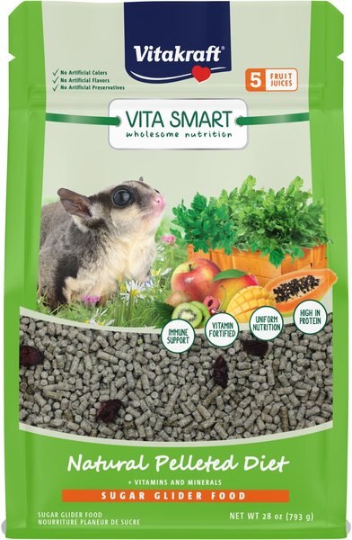 Vitakraft VitaSmart High-Protein Blend Nutrient-Fortified with Essential Vitamins & Minerals Sugar Glider Food, 28-oz bag slide 1 of 4
