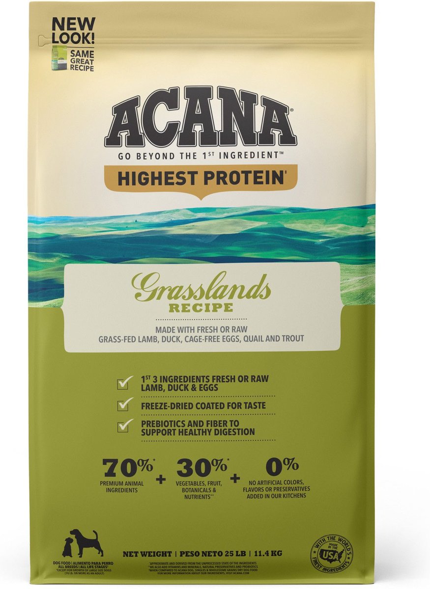 ACANA Grasslands Grain-Free Dry Dog Food, 25-lb bag slide 1 of 9