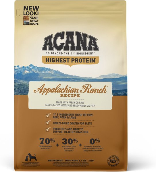 ACANA Appalachian Ranch Grain-Free Dry Dog Food, 4.5-lb bag slide 1 of 10