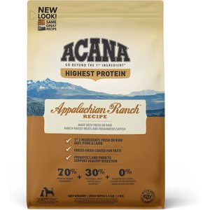 ACANA Appalachian Ranch Grain Free Dry Dog Food 4.5 lb bag