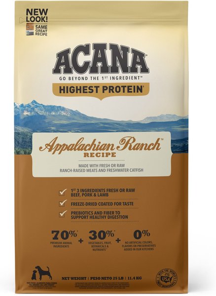 ACANA Appalachian Ranch Grain-Free Dry Dog Food, 25-lb bag slide 1 of 11