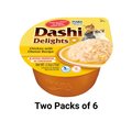 Inaba Dashi Delights Chicken with Cheese Recipe Grain-Free Cat Food Topper, 2.5-oz cup, pack of 12