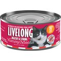 Livelong Healthy & Strong Yummy Meats Wet Cat Food, 5.5-oz can