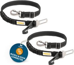 PAWBEE Elastic Dog Seat Belt, Black, 2 count slide 1 of 8