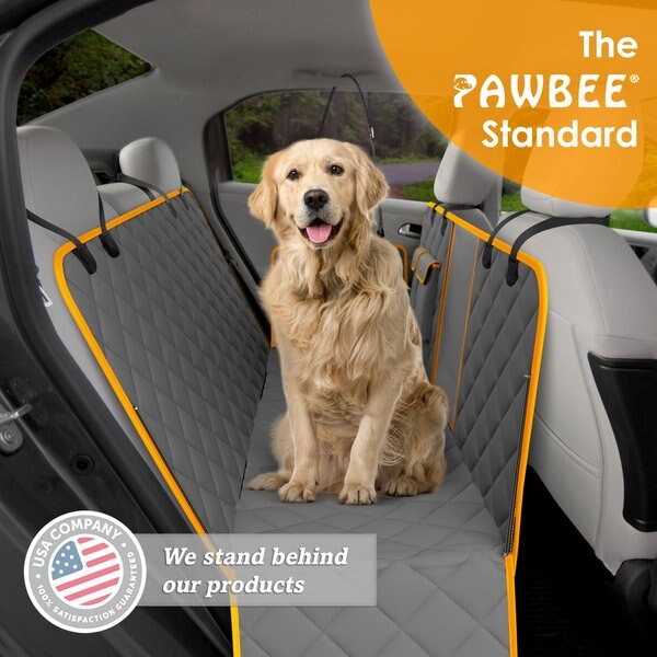PAWBEE Dog Car Seat Cover & Belt, Grey